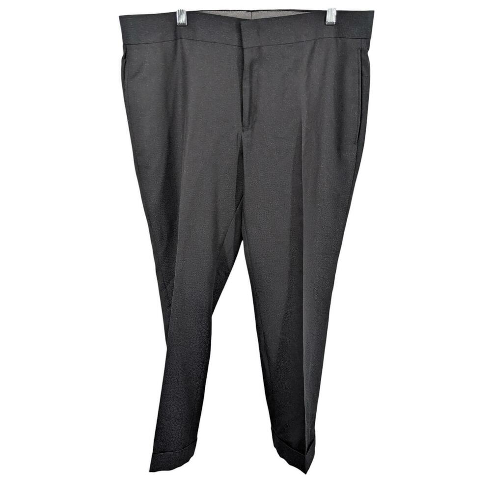 Karl Lagerfeld Modern fit Tuxedo Dress Pants Black Metallic 35 x 30 - Picture 4 of 5